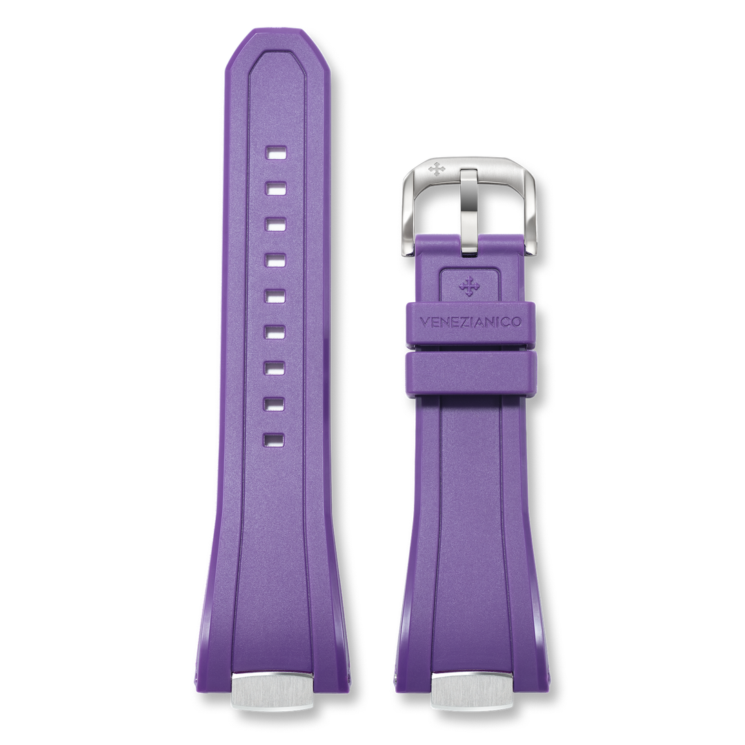 Venezianico Integrated purple rubber strap for Arsenale 40