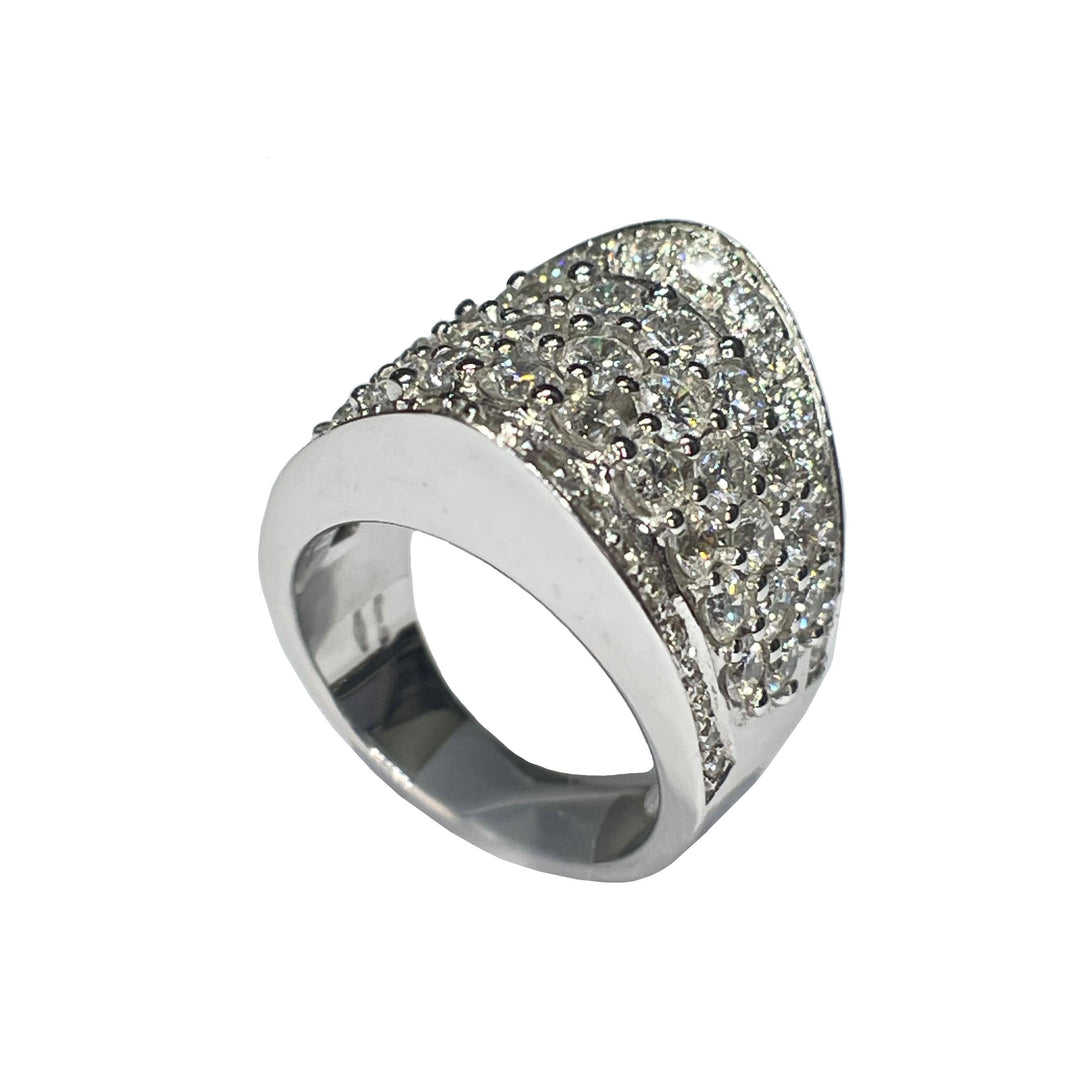 Sidalo Triangle Ring Pavé 18kt gold diamonds 0019AG