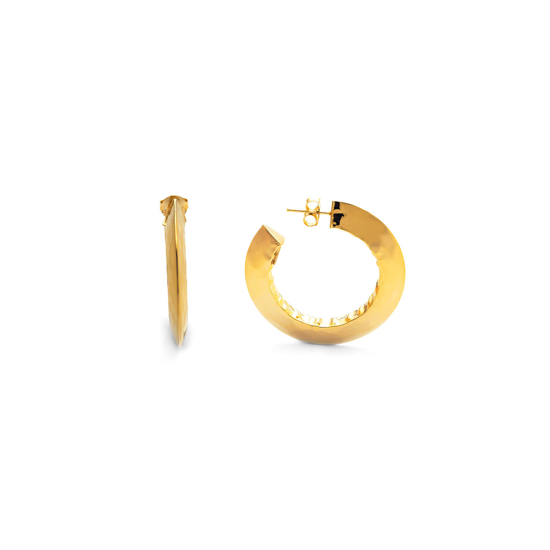 Giovanni Raspini Blade Piccolo hoop earrings in 925 silver, PVD yellow gold finish 11785
