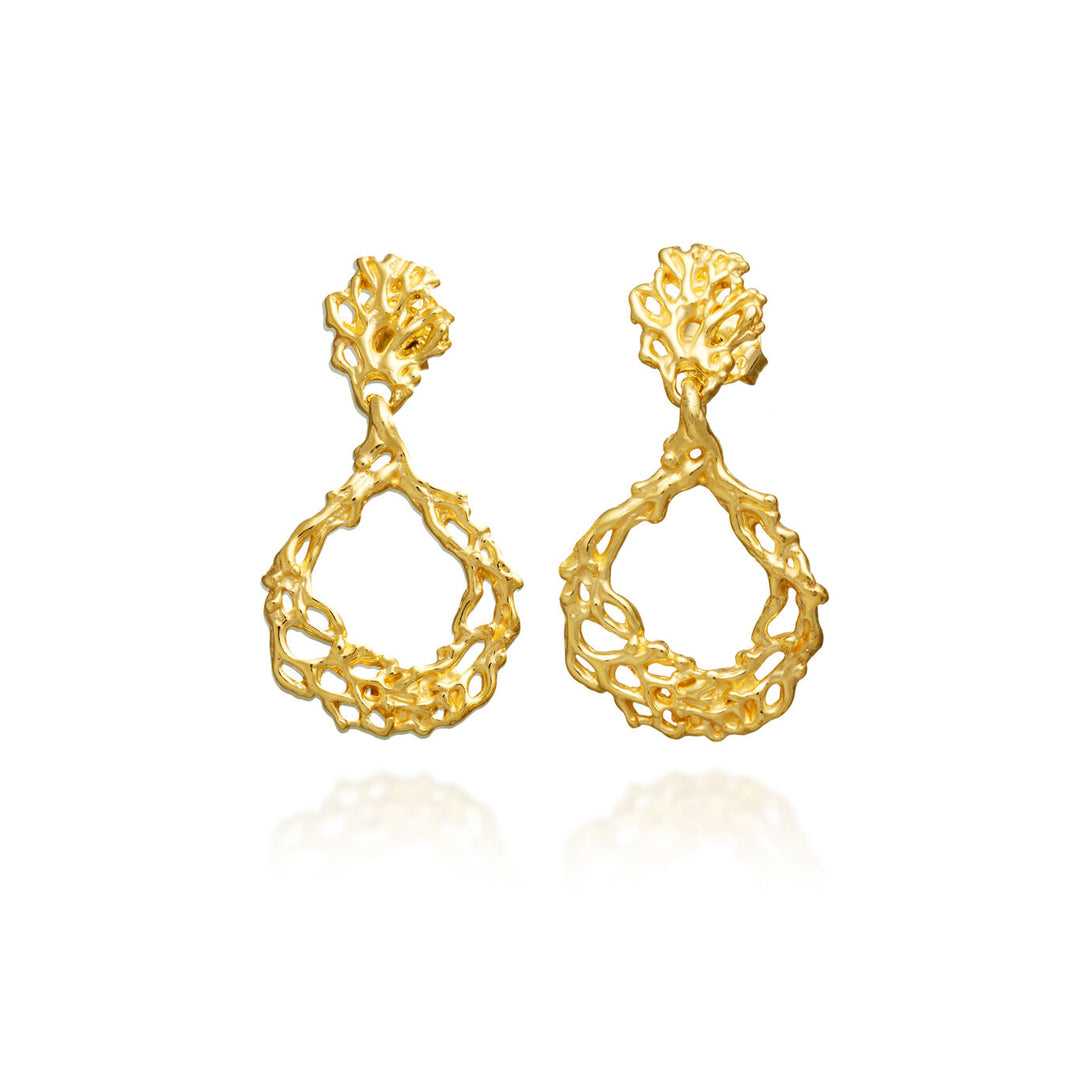 Giovanni Raspini Coral Pendant Earrings 11928