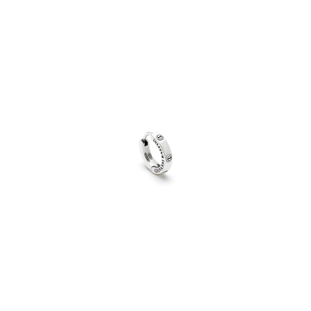 Giovanni Raspini Huggie Screw Earrings - Circle earrings in 925 Silver - 11952/1