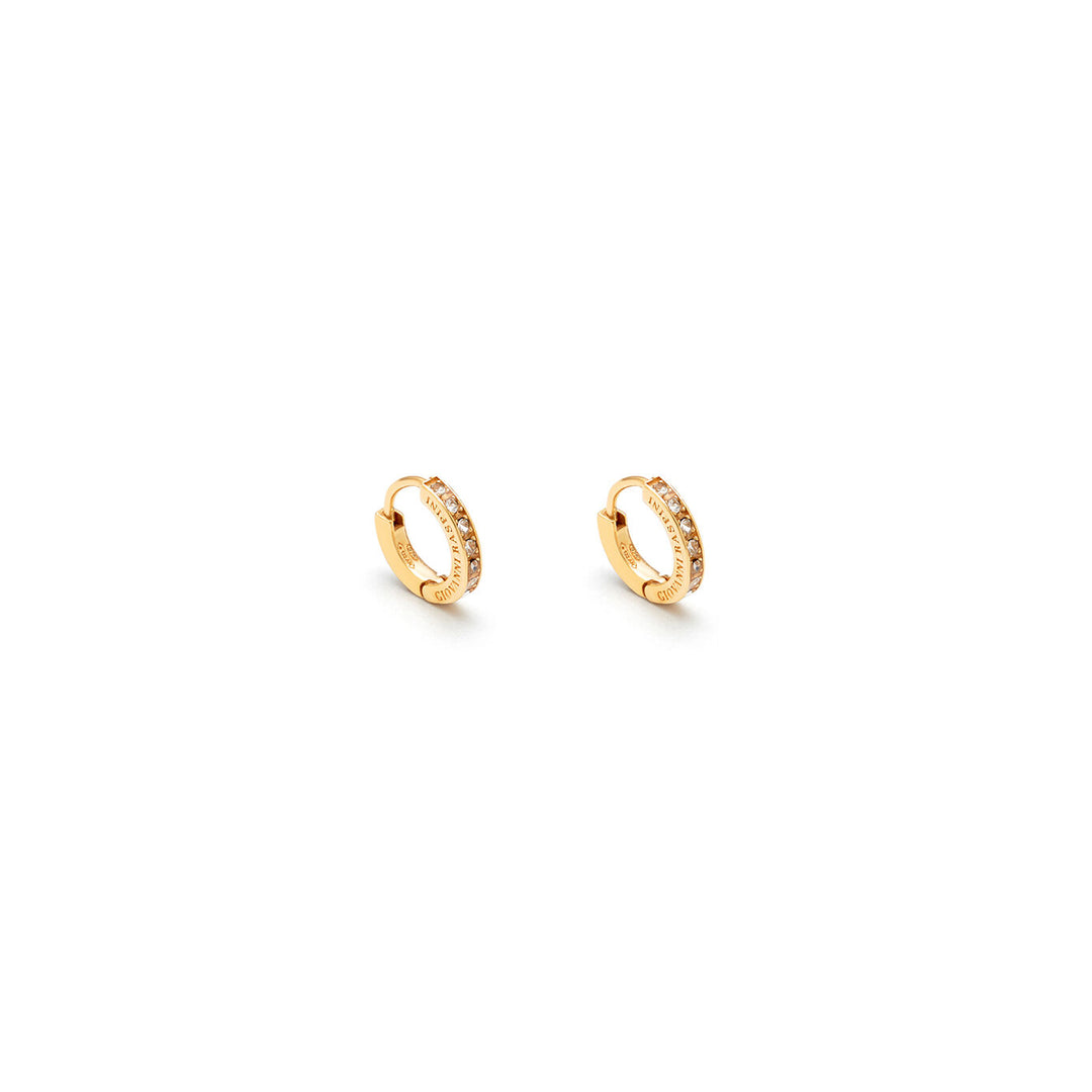 Giovanni Raspini Small Crystal Huggie Earrings 11968
