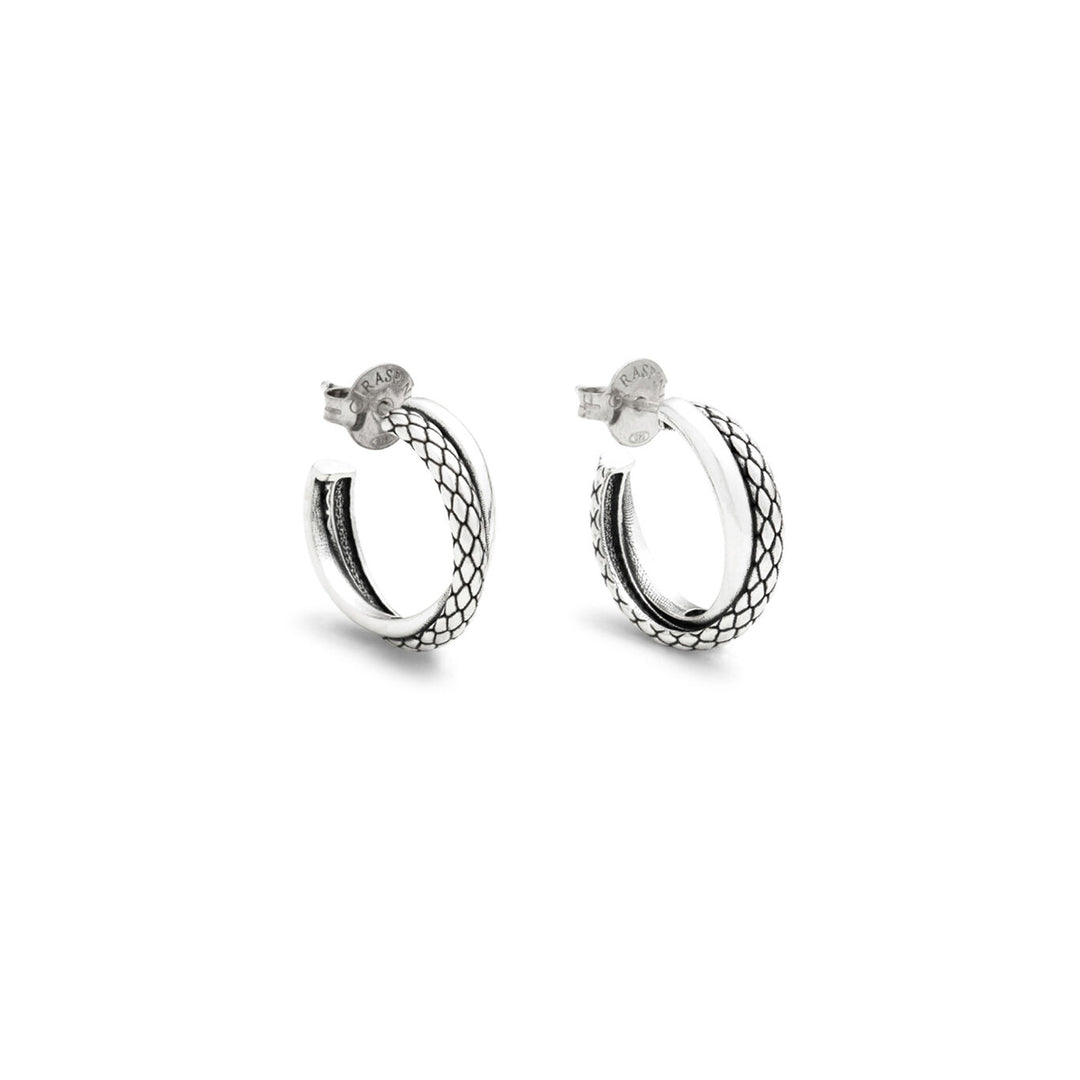 Giovanni Raspini Double Circle Texture Earrings 12257