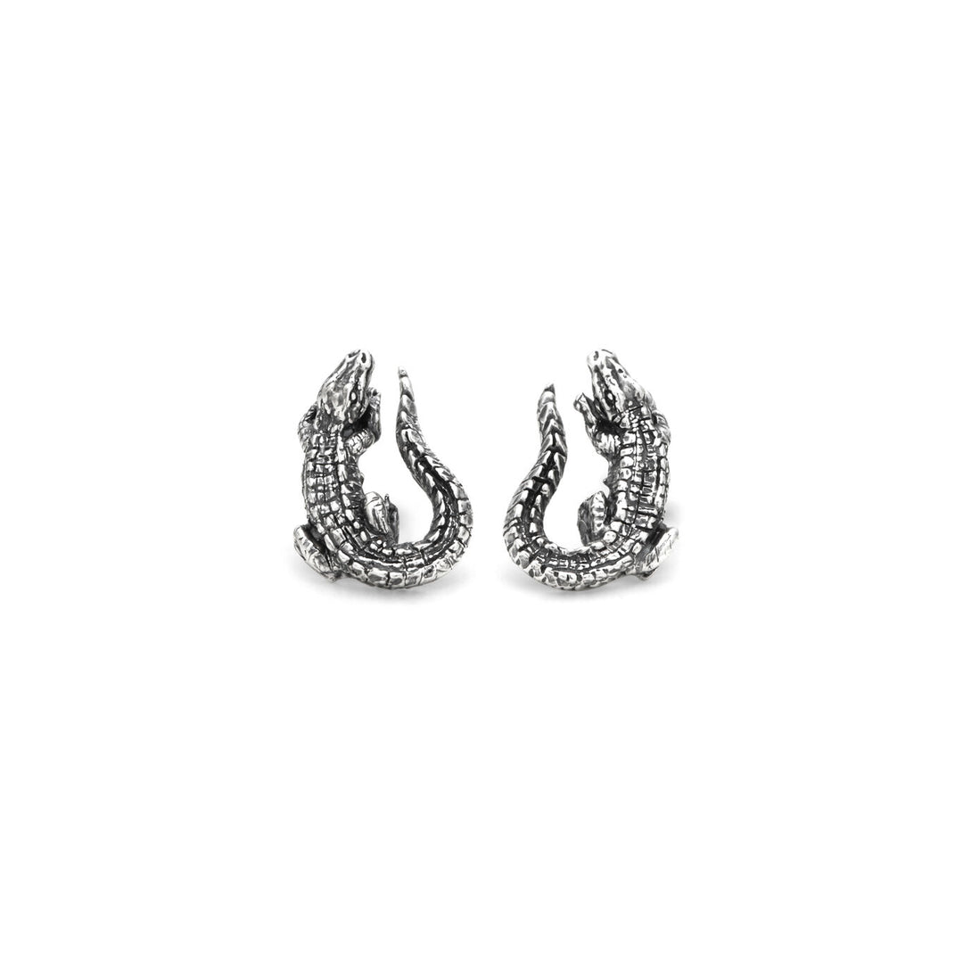 Giovanni Raspini Crocodile Button Earrings 12267