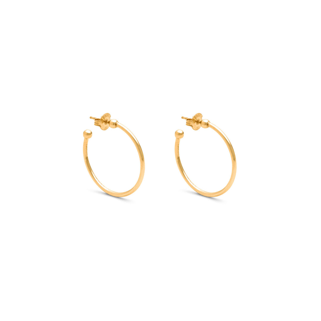 Giovanni Raspini axis earrings Circle earrings in 18 kt gold plated silver 12501