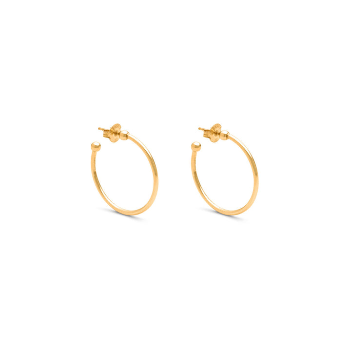 Giovanni Raspini axis earrings Circle earrings in 18 kt gold plated silver 12501