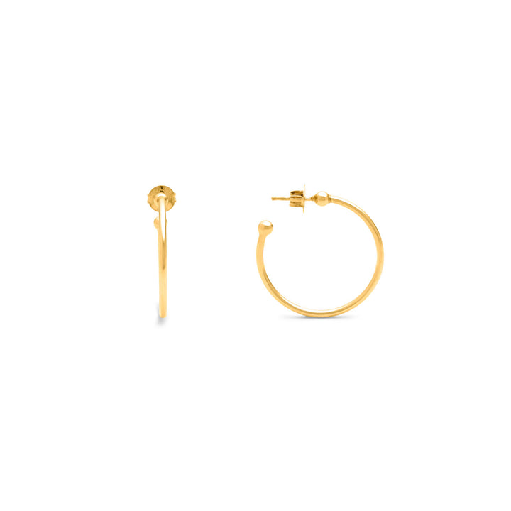 Giovanni Raspini axis earrings Circle earrings in 18 kt gold plated silver 12501