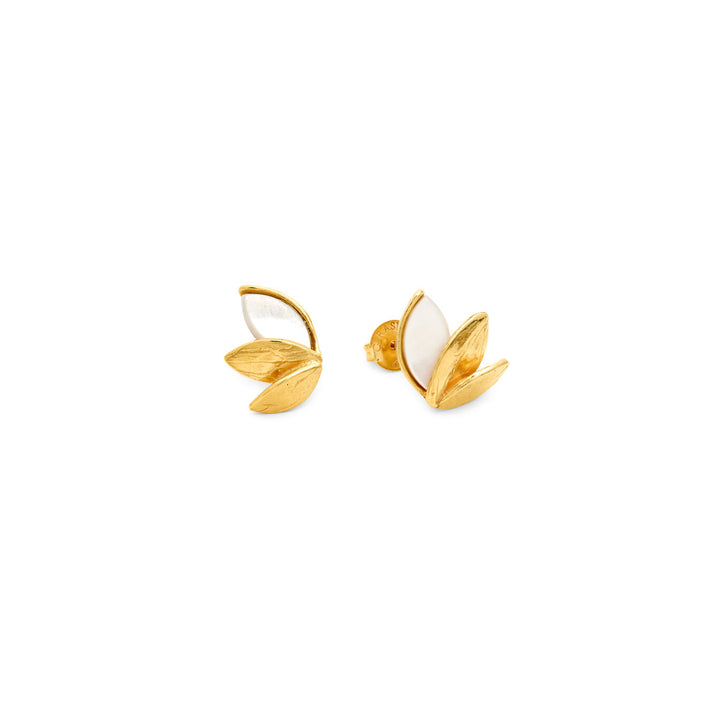 Giovanni Raspini small skin mother-of-pearl earrings Earrings in 18 kt gold plated 925 silver and mother-of-pearl 12522
