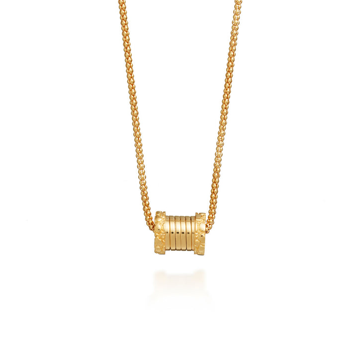 Giovanni Raspini small tubigas croco necklace 18 kt gold plated 925 silver necklace 12541
