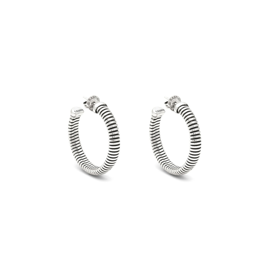 Giovanni Raspini large circle tubigas earrings Earrings in 925 Silver 12534