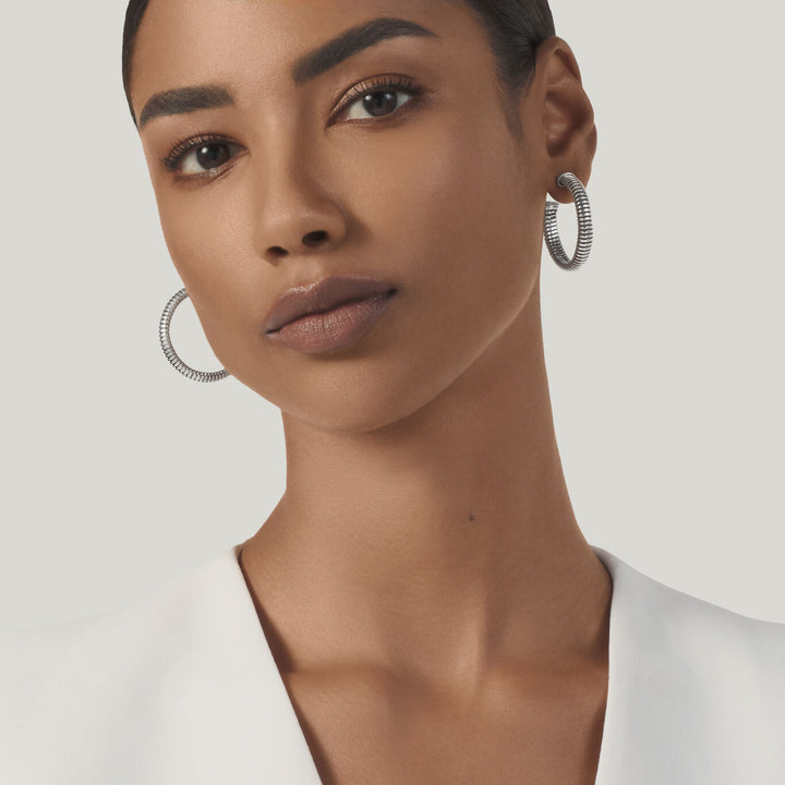 Giovanni Raspini large circle tubigas earrings Earrings in 925 Silver 12534