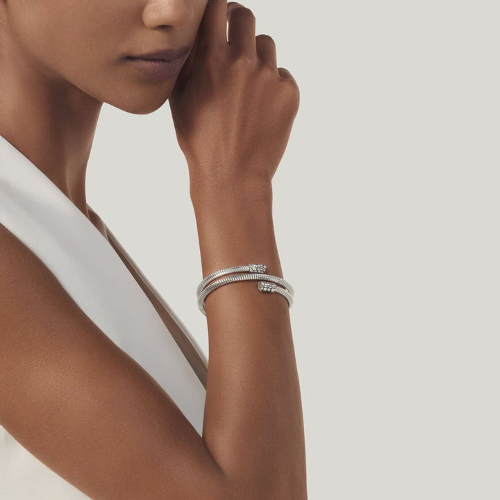 Giovanni Raspini small double croco tubegas bracelet 925 Silver Bracelet 12538