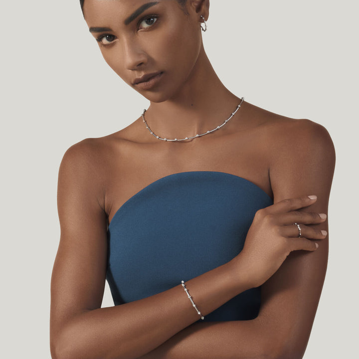 Giovanni Raspini satellite necklace Necklace in 925 silver and zircons 12548