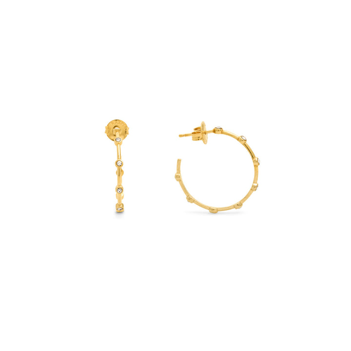 Giovanni Raspini large satellite earrings Earrings in 18 kt gold plated 925 silver and zircons 12555