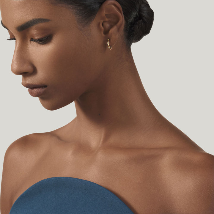 Giovanni Raspini small satellite earrings Earrings in 18 kt gold plated 925 silver and zircons 12557/1
