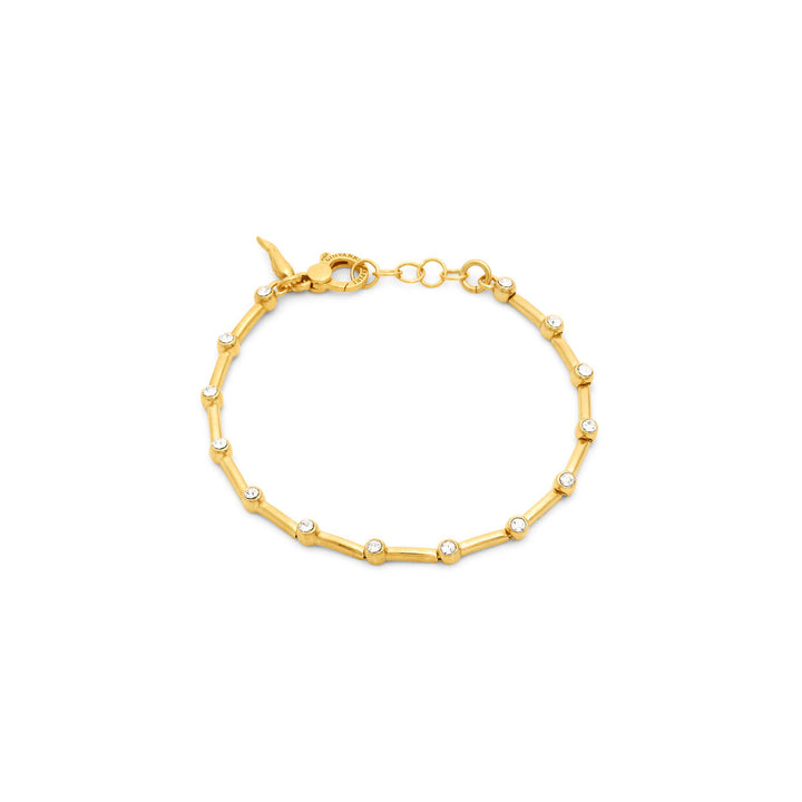 Giovanni Raspini satellite bracelet Necklace in 18 kt gold plated 925 silver and zircons 12559