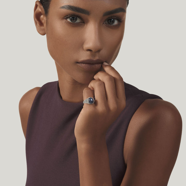 Giovanni Raspini snake pinky ring Ring in 925 silver and sodalite 12560