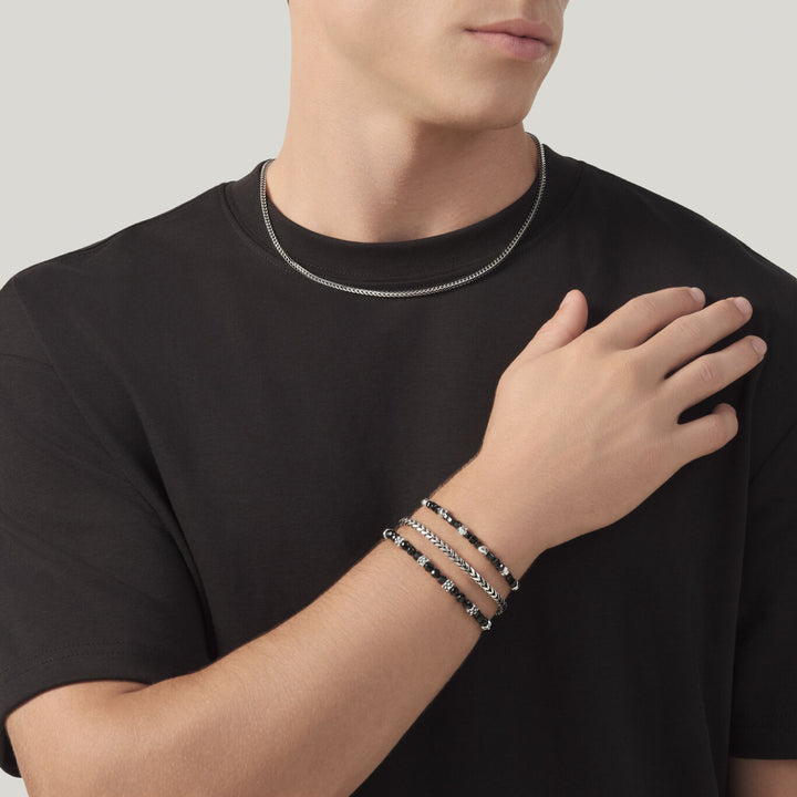 Giovanni Raspini black spinel bracelet dice Bracelet in 925 Silver and black spinel 12576