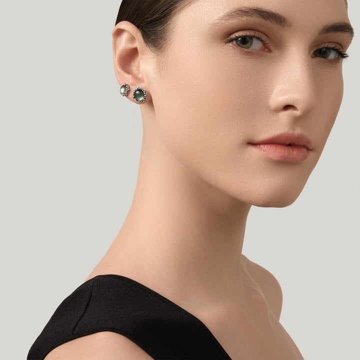 Giovanni Raspini small maui earrings Earrings in 925 silver, mother of pearl and hyaline quartz 12603