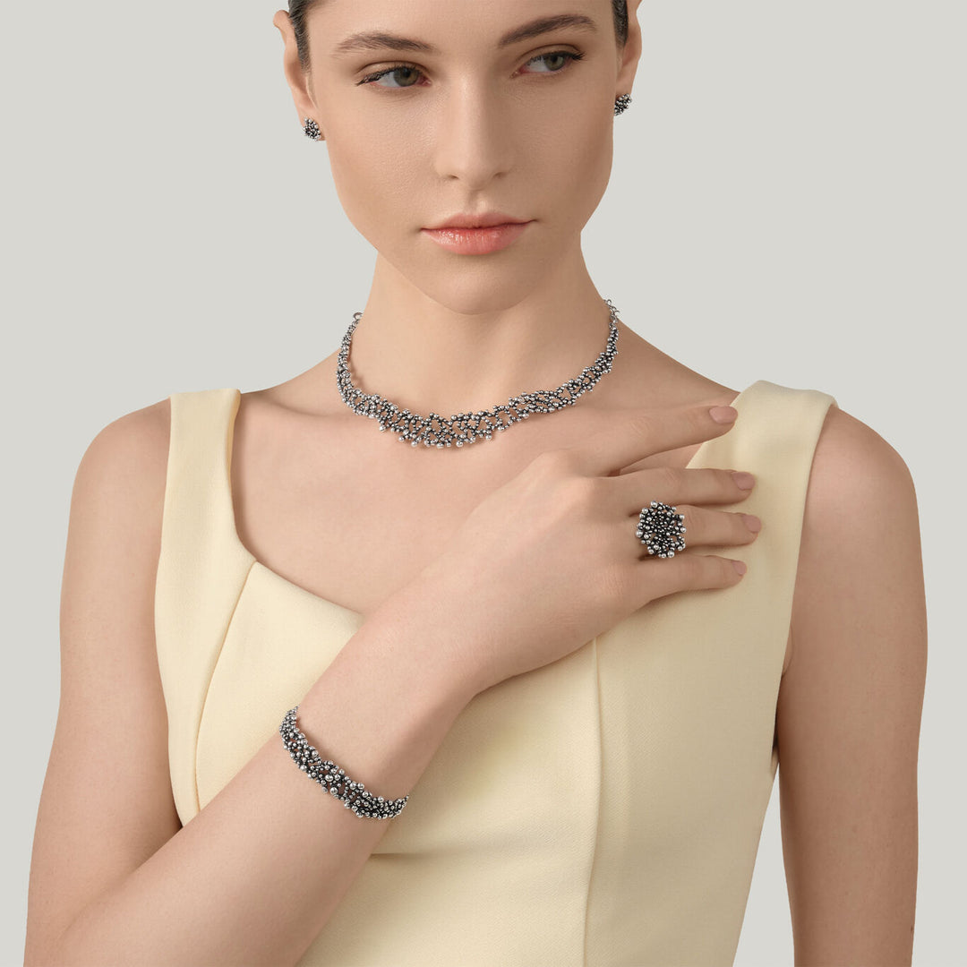 Giovanni Raspini perlage ring 925 silver ring 12608
