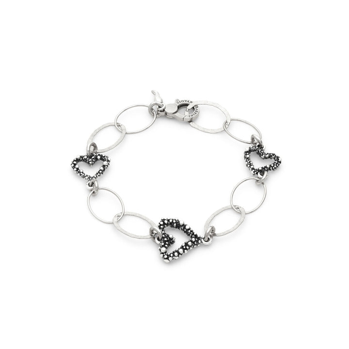 Giovanni Raspini bracelet hearts and chain Bracelet in 925 Silver 12616