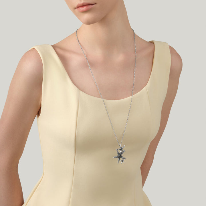 Giovanni Raspini starfish pendant Necklace in 925 Silver 12644