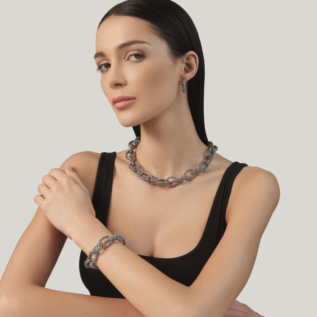 Giovanni Raspini Grand Perlage Necklace - 925 Silver Necklace - 12691