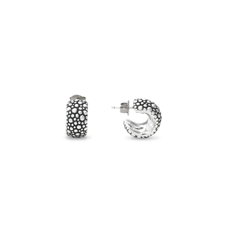 Giovanni Raspini Grand Perlage Circle Earrings - 925 Silver Earrings - 12692