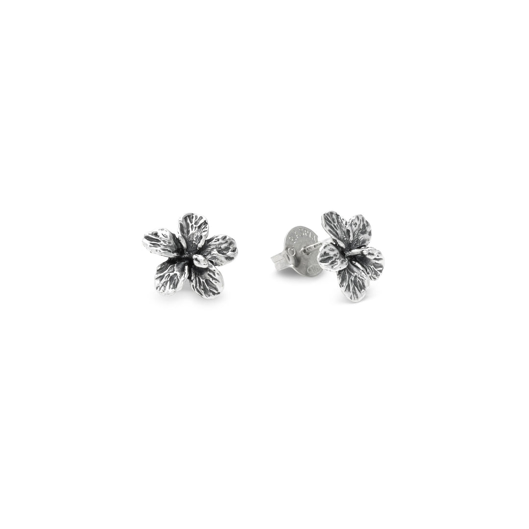 Giovanni Raspini Hibiscus Earrings - 925 Silver Earrings - 12699