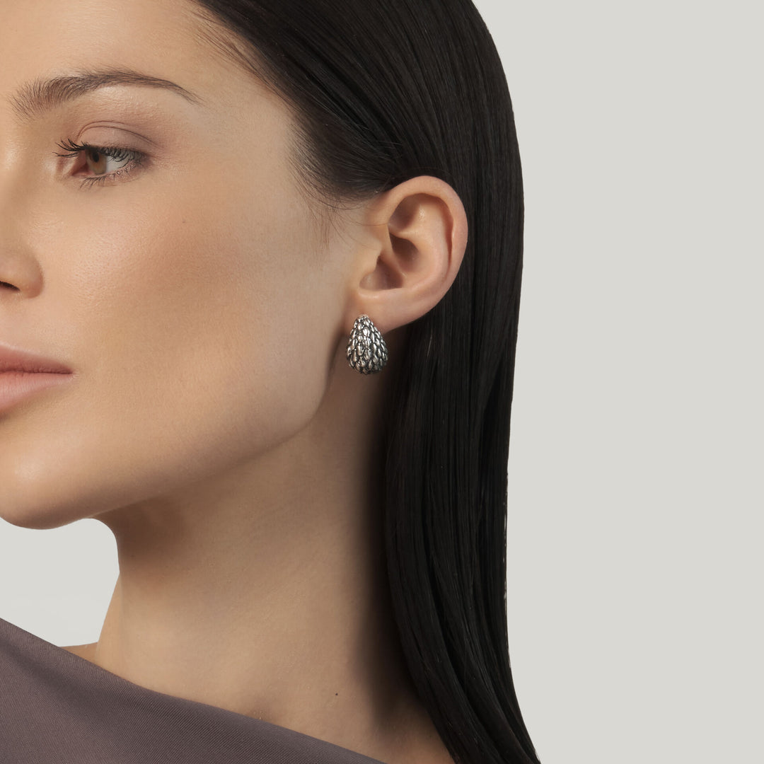 Giovanni Raspini Small Snake Drop Earrings - 925 Silver Earrings - 12704