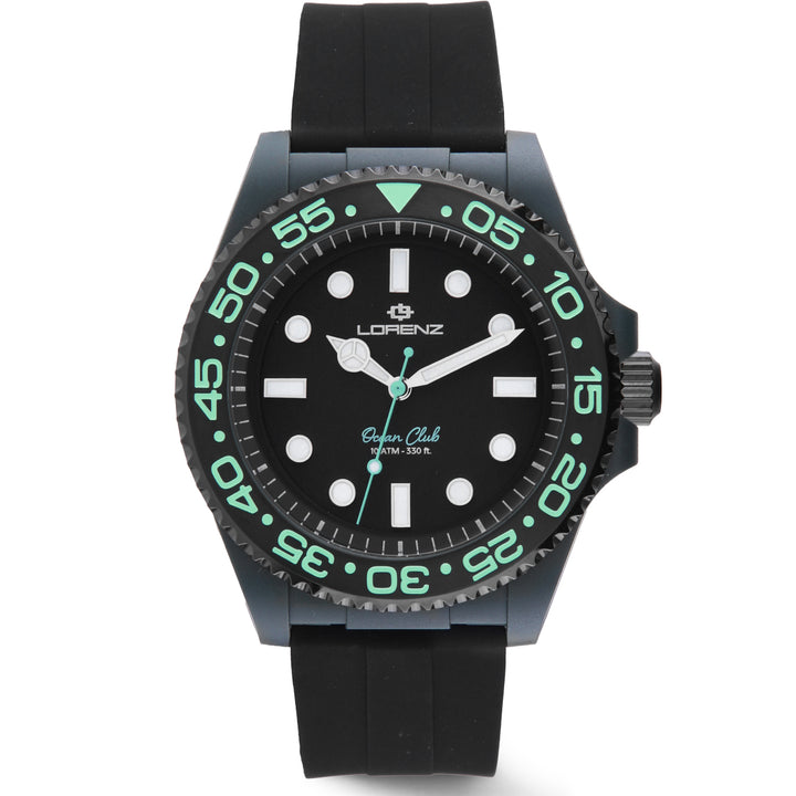 Lorenz Ocean Club Green Turtle 40mm black quartz watch 030268DD
