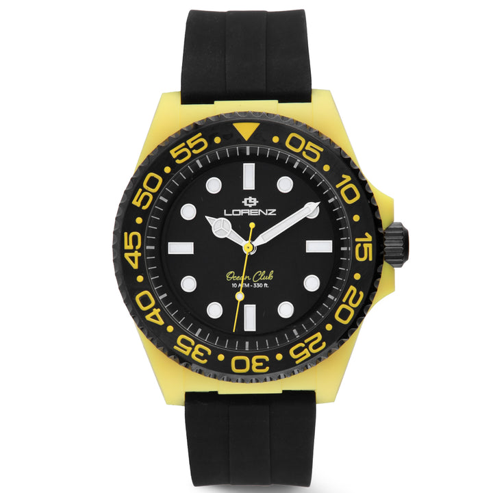 Lorenz Ocean Club Yellow Fin 40mm black quartz watch 030268EE