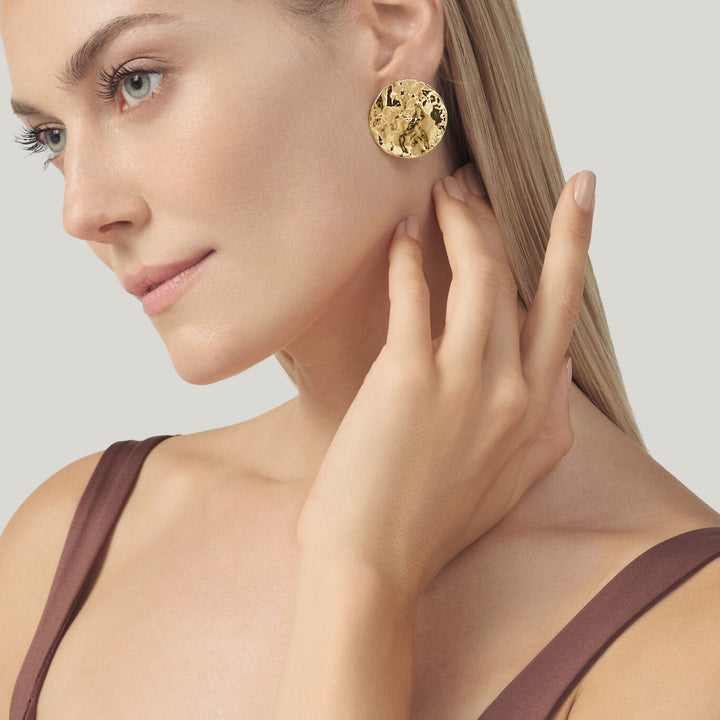 Giovanni Raspini Dakota earrings in gilded bronze N0011