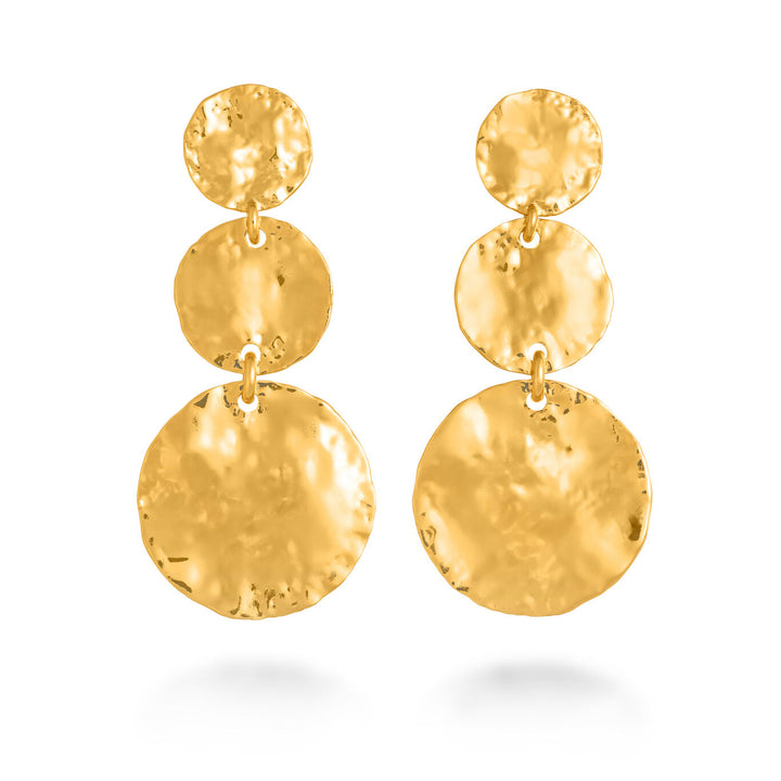 Giovanni Raspini Dakota waterfall earrings gilded bronze N0012