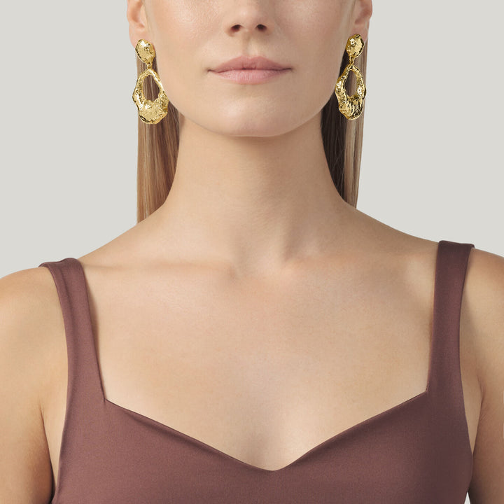 Giovanni Raspini Earrings Sand gilded bronze N0013