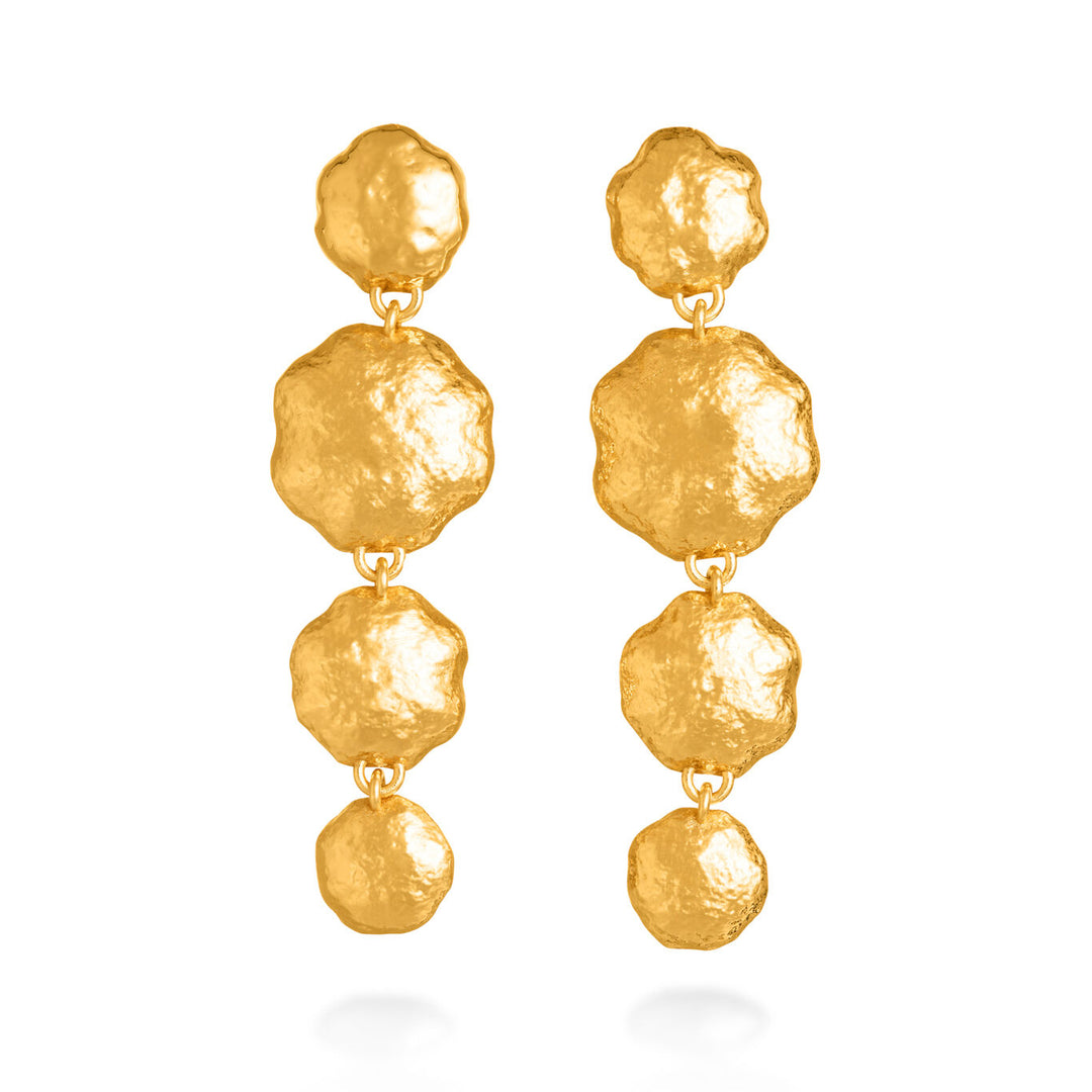 Giovanni Raspini Waterfall Earrings Sand gilded bronze N0014