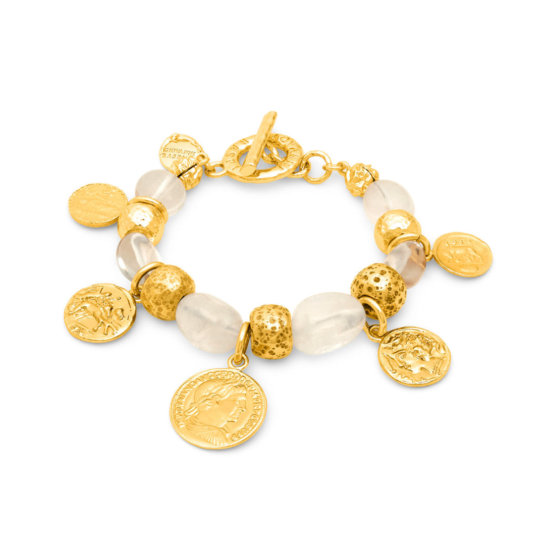 Giovanni Raspini Crystal Monete bracelet in gilded bronze N0029