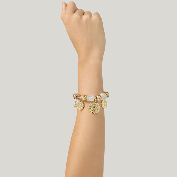 Giovanni Raspini Crystal Monete bracelet in gilded bronze N0029