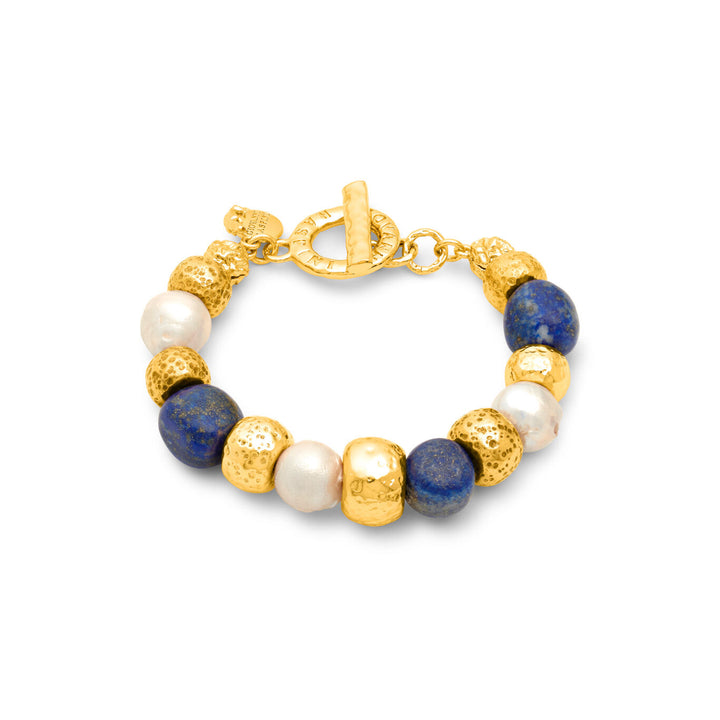 Giovanni Raspini Blue Nomad Bracelet Gilt Bronze N0031