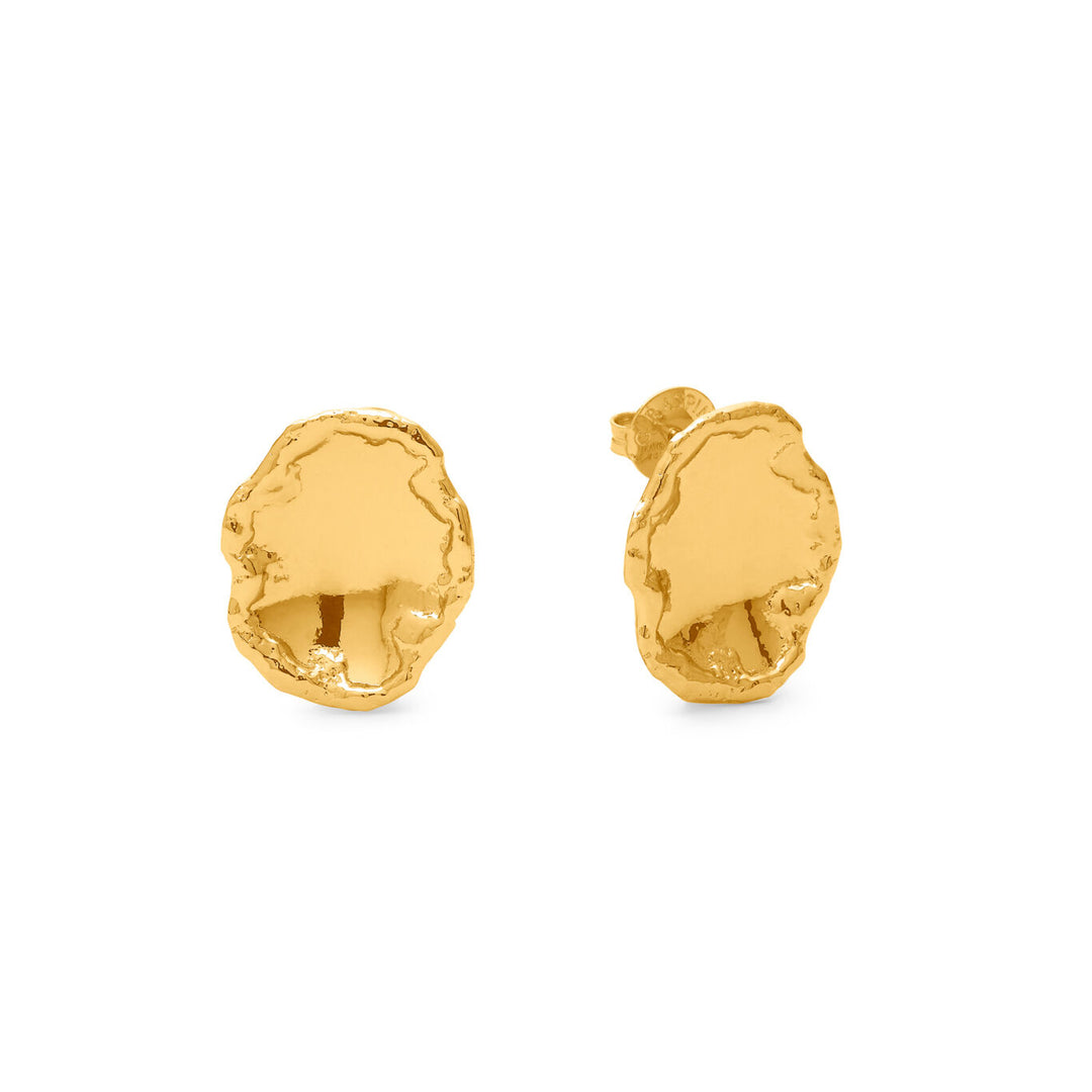 Giovanni Raspini large yuma earrings 18 kt gold plated earrings N0038