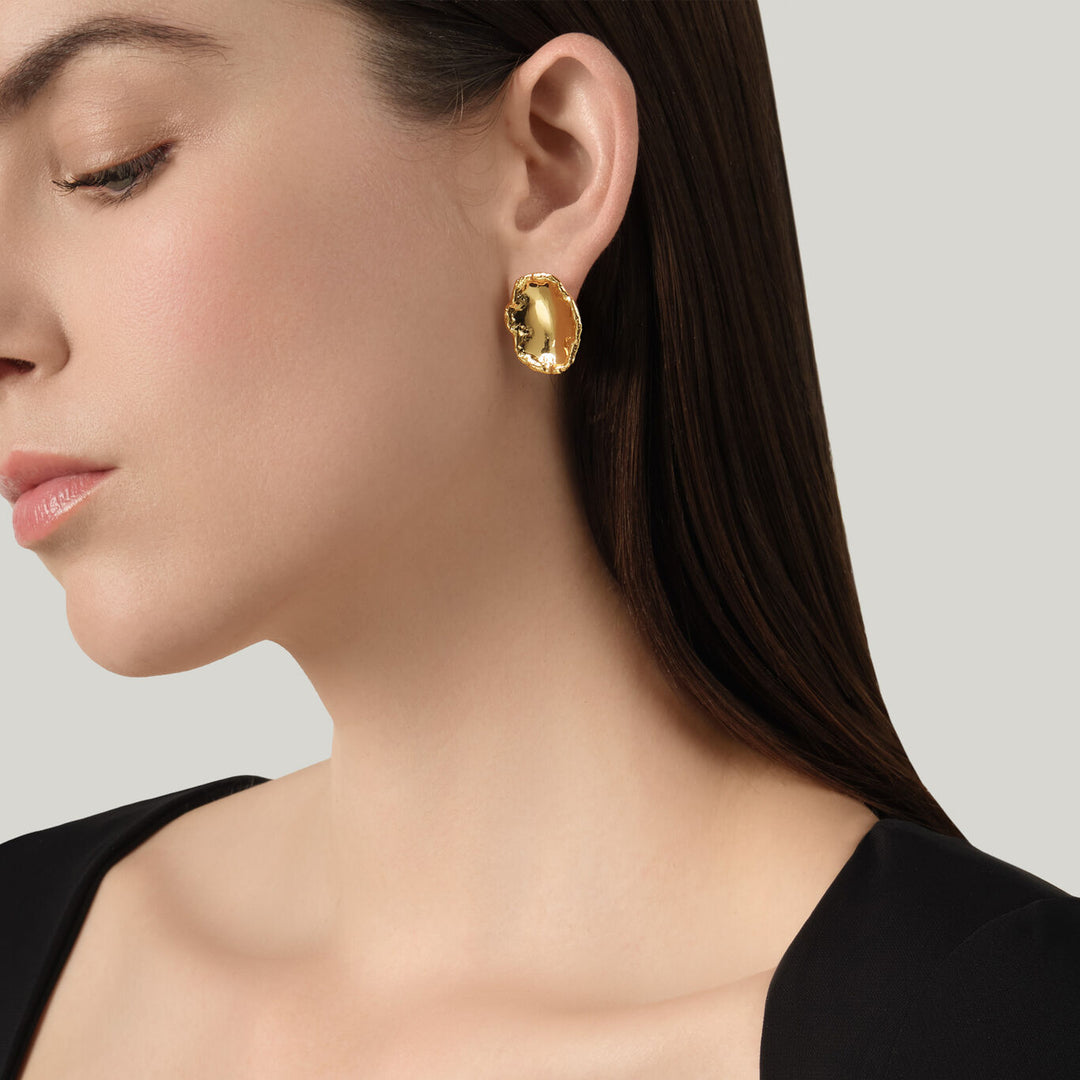 Giovanni Raspini yuma earrings 18 kt gold plated earrings N0039