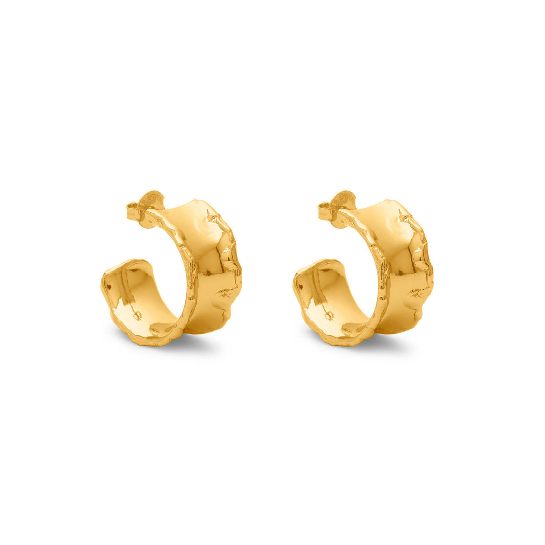 Giovanni Raspini yuma circle earrings 18 kt gold plated earrings N0041