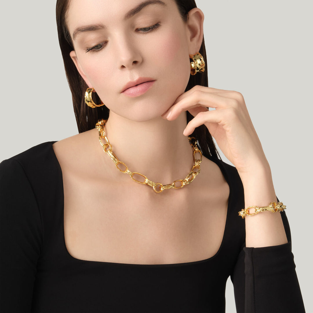 Giovanni Raspini yuma chain necklace 18 kt gold plated necklace N0042