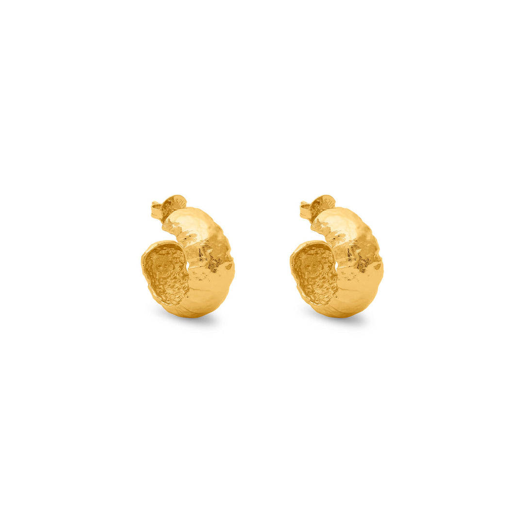 Giovanni Raspini hoop earrings sand 18 kt gold plated earrings N0048