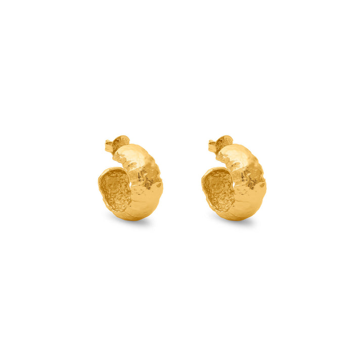 Giovanni Raspini hoop earrings sand 18 kt gold plated earrings N0048