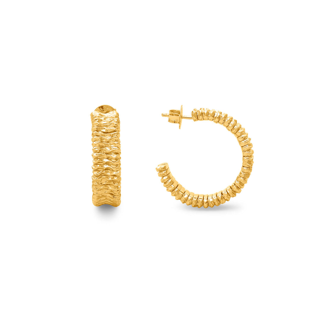 Giovanni Raspini large olivia earrings 18 kt gold plated earrings N0055