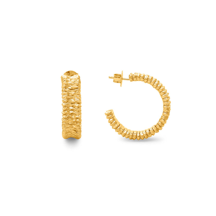 Giovanni Raspini large olivia earrings 18 kt gold plated earrings N0055
