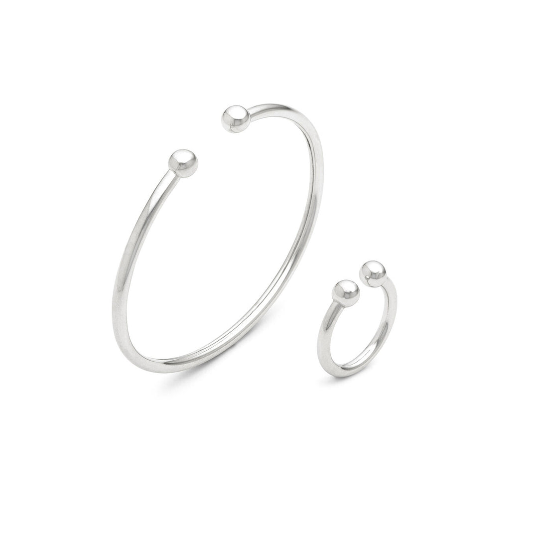 Giovanni Raspini set axis Bracelet and ring in 925 Silver X01603