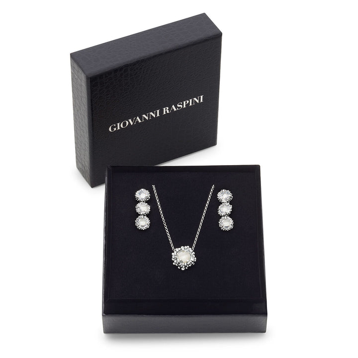 Giovanni Raspini set shine Necklace and earrings in 925 silver and zircons X01614