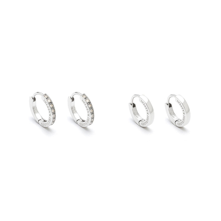 Giovanni Raspini huggie set in silver and zircons Hoop earrings in 925 silver and zircons X01617